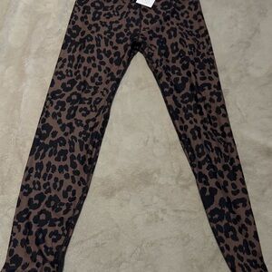 Mud Pie Brown Leopard Print Leggings